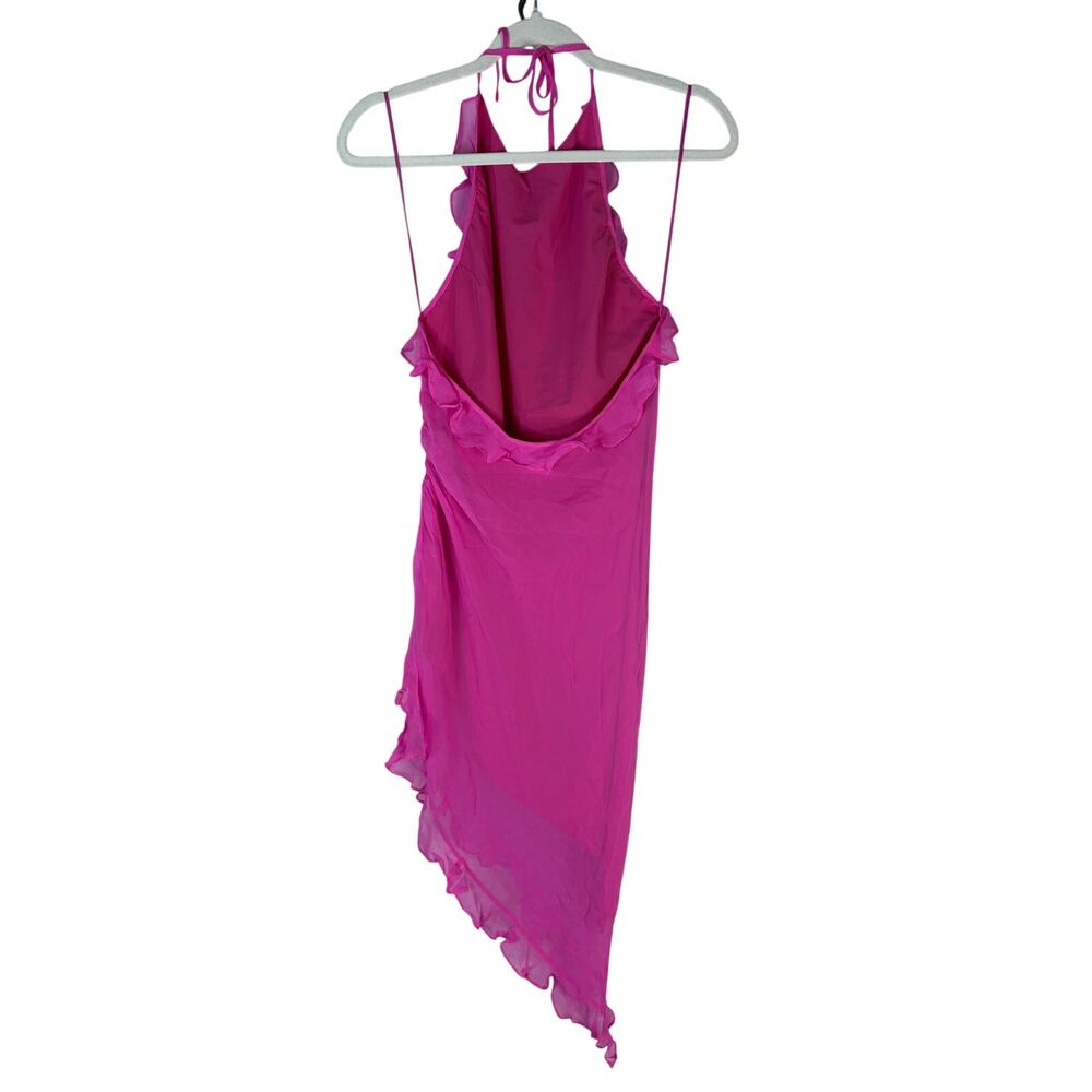 Amanda Uprichard Kalyn Mini Dress 100% Silk Ruffle Party Hoco Formal Cocktail M - Picture 7 of 13